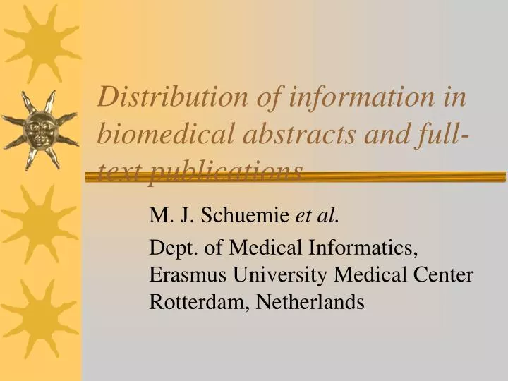 distribution of information in biomedical abstracts and full text publications