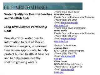 Water Quality for Healthy Beaches and Shellfish Beds