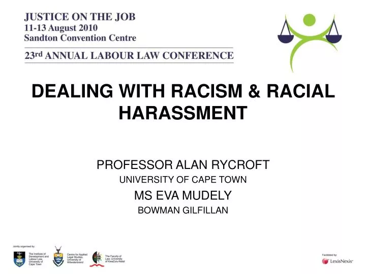 dealing with racism racial harassment