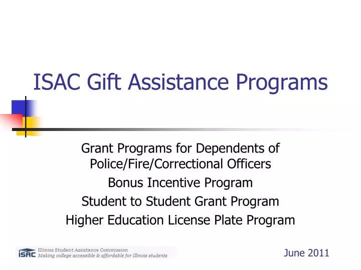 isac gift assistance programs