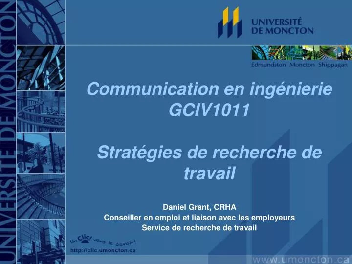 communication en ing nierie gciv1011 strat gies de recherche de travail