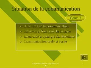 Situation de la communication