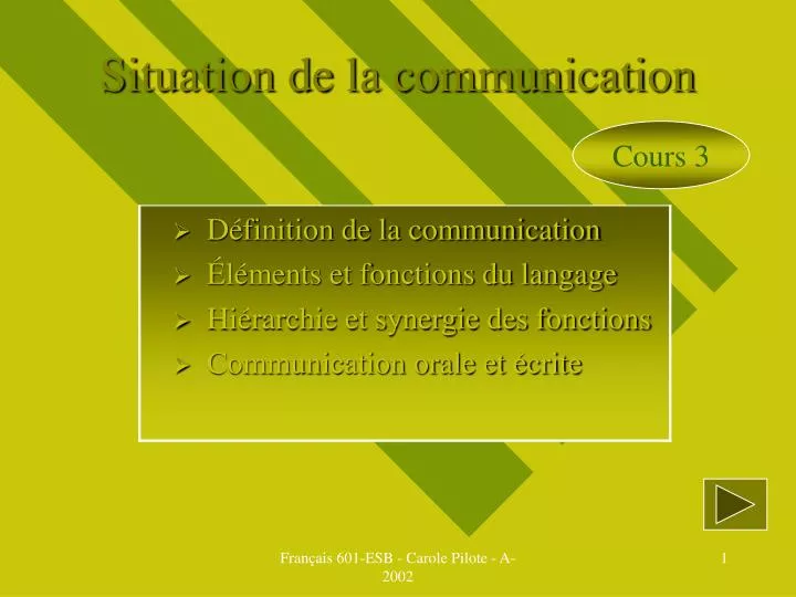 situation de la communication