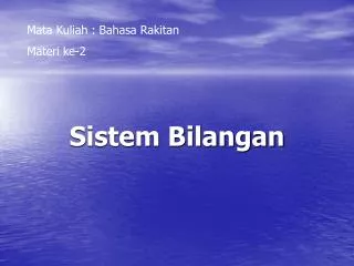 sistem bilangan