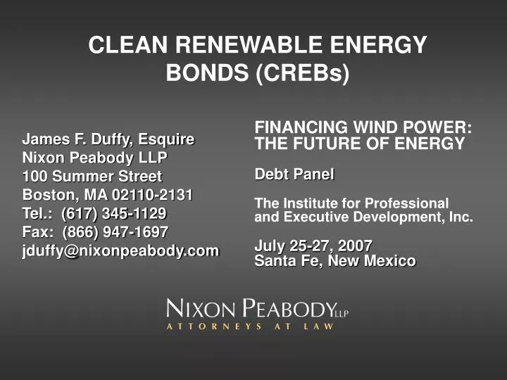 clean renewable energy bonds crebs