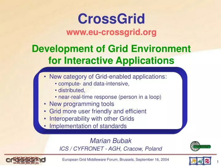 development of grid environment for interactive applications