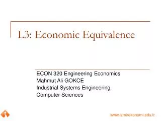 L3: Economic Equivalence