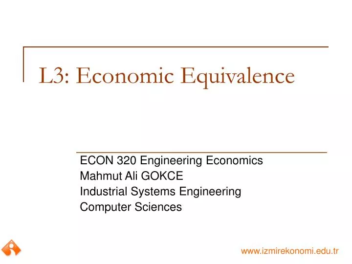 l3 economic equivalence