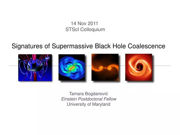 signatures of supermassive black hole coalescence