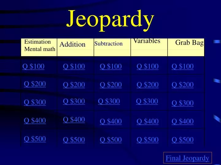 jeopardy