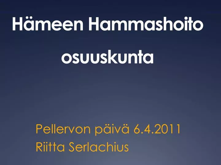 h meen hammashoito osuuskunta