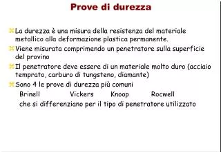 prove di durezza