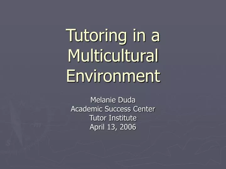 tutoring in a multicultural environment