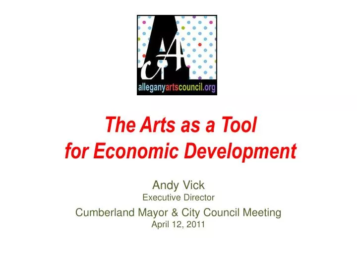 the arts as a tool for economic development