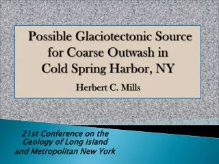 21st Conference on the Geology of Long Island and Metropolitan New York