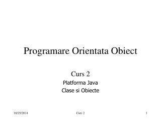 programare orientata obiect