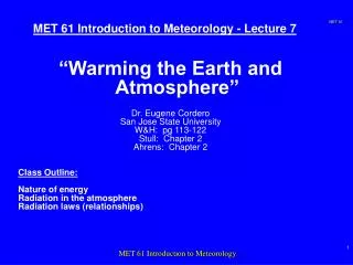 MET 61 Introduction to Meteorology - Lecture 7