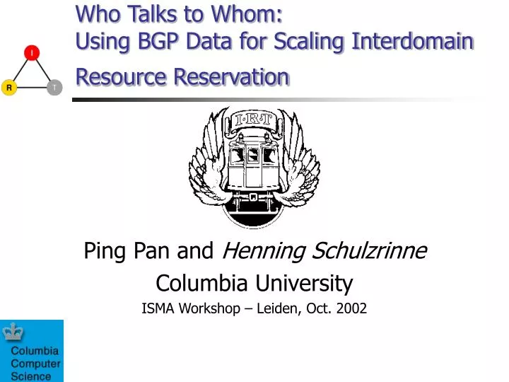 who talks to whom using bgp data for scaling interdomain resource reservation