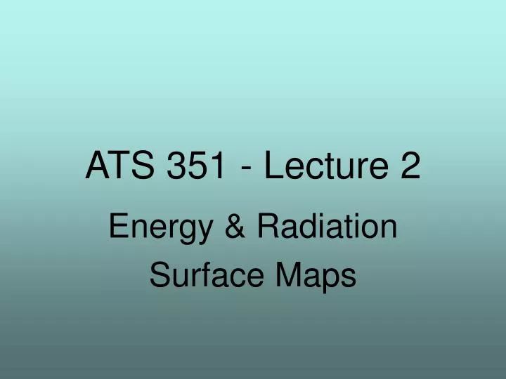 energy radiation surface maps