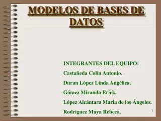 modelos de bases de datos