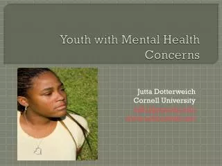 Youth with Mental Health Concerns