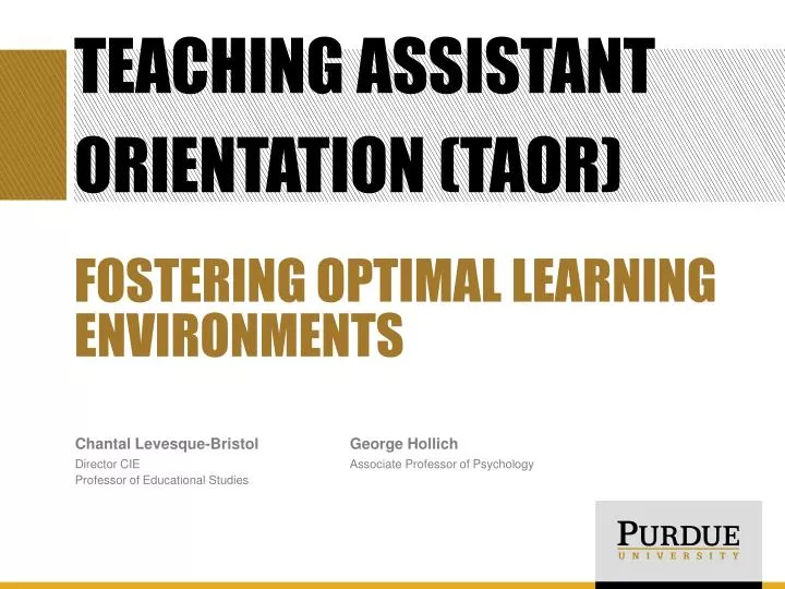 teaching assistant orientation taor