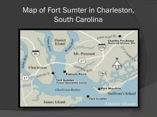 Map of Fort Sumter in Charleston, South Carolina