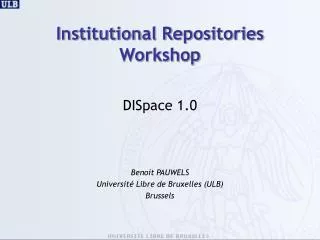 Institutional Repositories Workshop