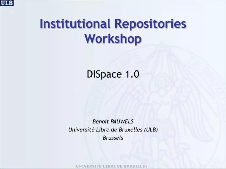 institutional repositories workshop