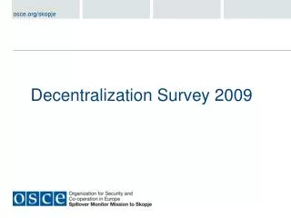 Decentralization Survey 2009