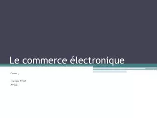 le commerce lectronique
