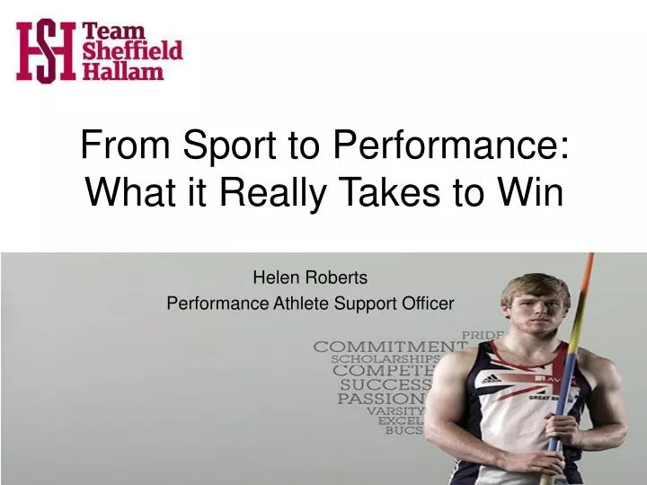 from sport to performance what it really takes to win