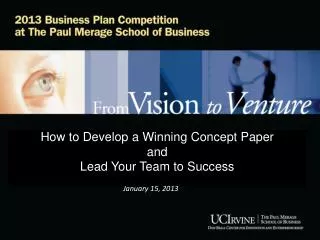 How to Develop a Winning Concept Paper and Lead Your Team to Success