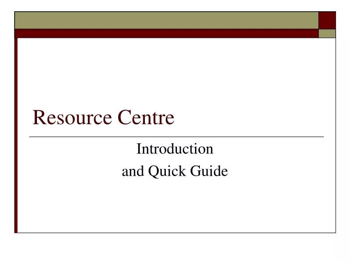 resource centre