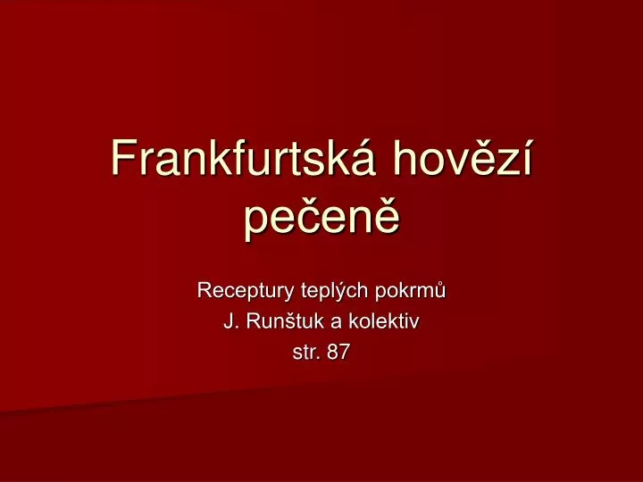 frankfurtsk hov z pe en