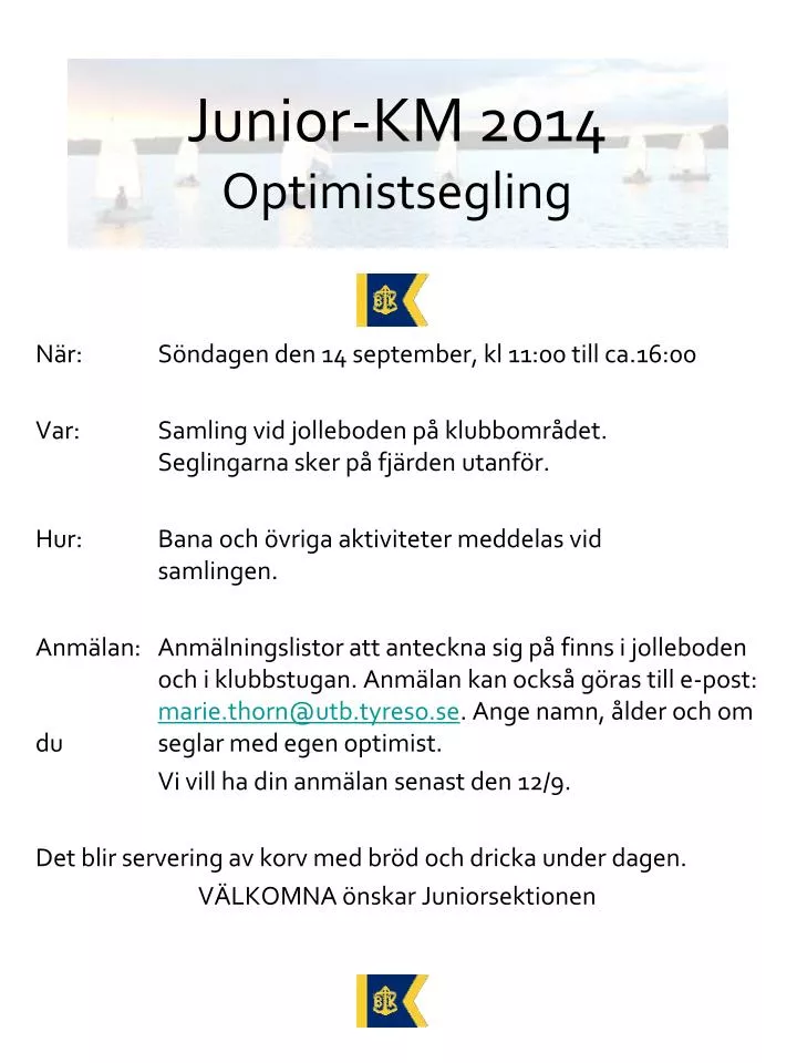 junior km 2014 optimistsegling