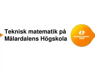 teknisk matematik p m lardalens h gskola