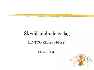 skyddsombudens dag