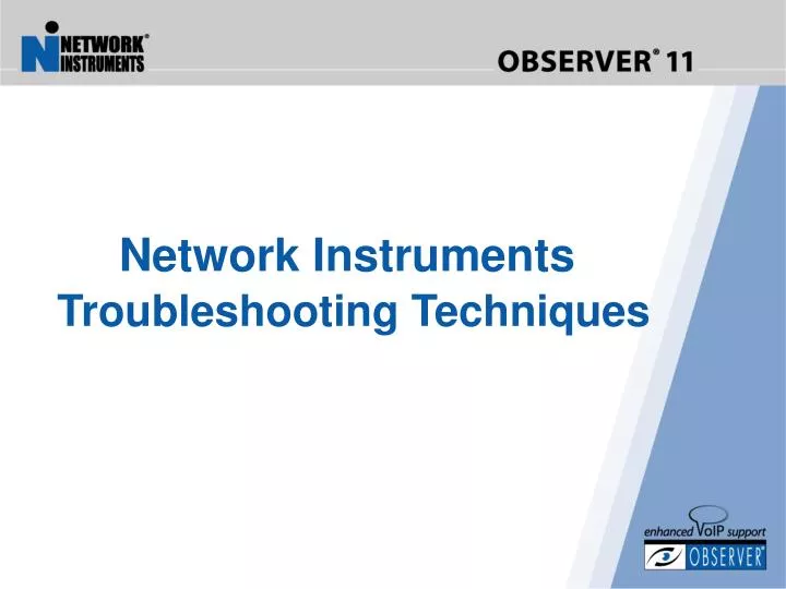 network instruments troubleshooting techniques