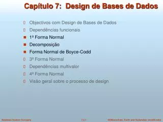 cap tulo 7 design de bases de dados