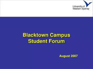Blacktown Campus Student Forum