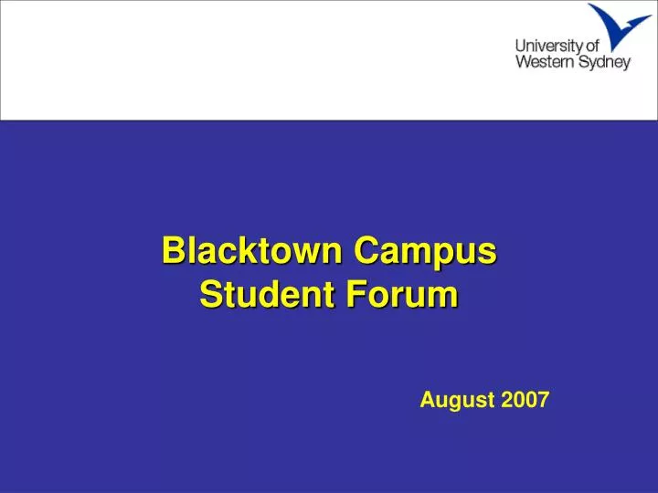 blacktown campus student forum