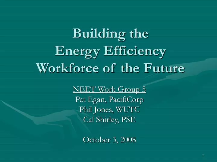 building the energy efficiency workforce of the future