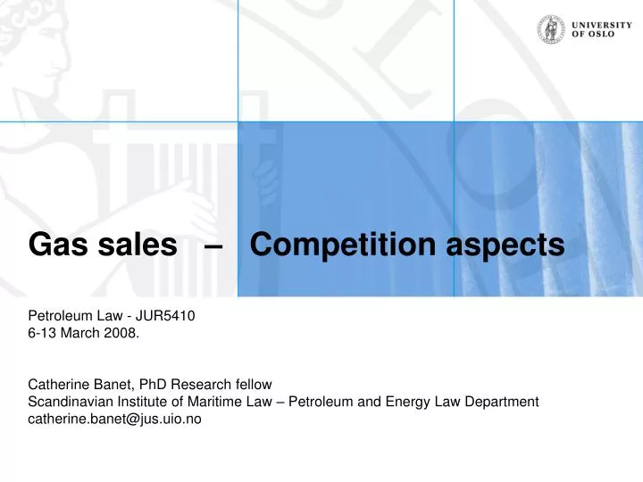 gas sales competition aspects