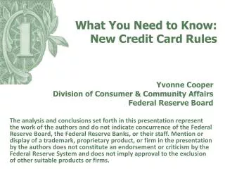 What You Need to Know: New Credit Card Rules
