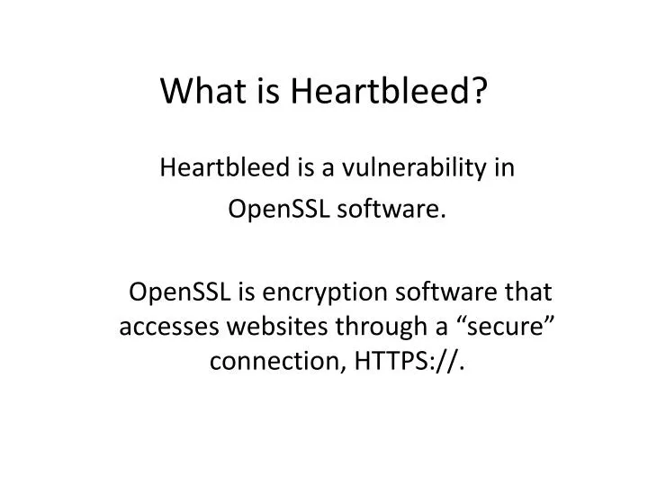 what is heartbleed