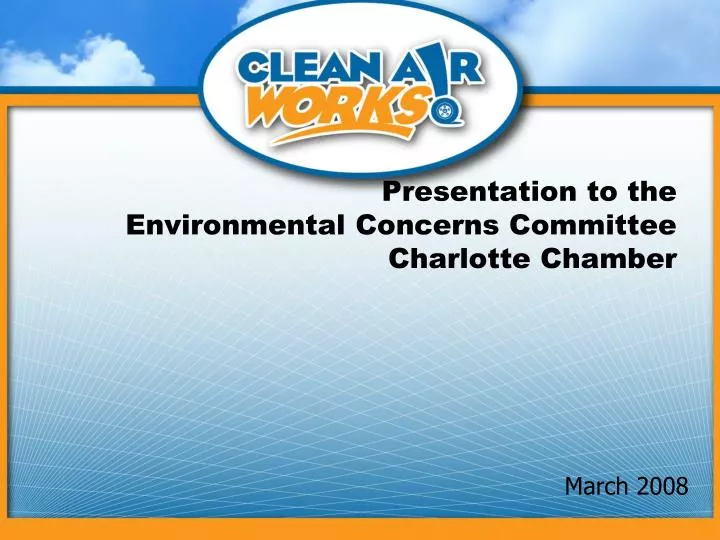 presentation to the environmental concerns committee charlotte chamber