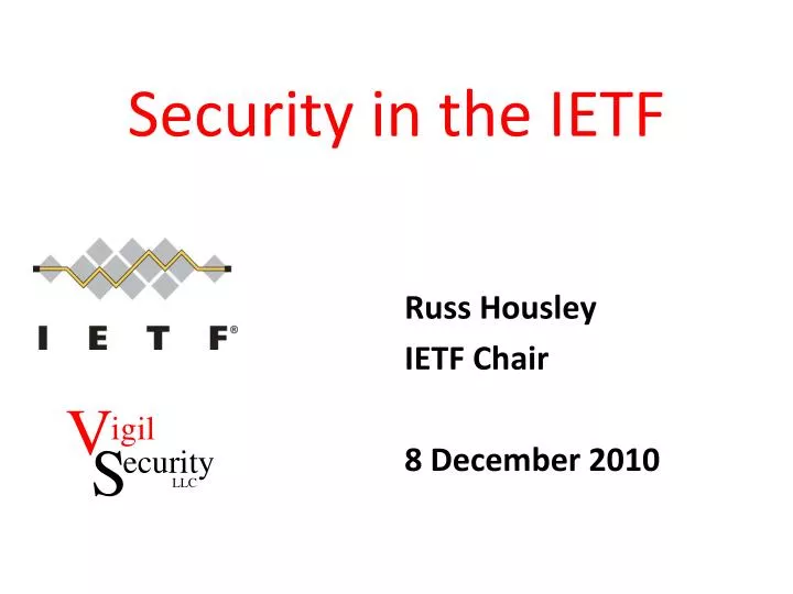 security in the ietf