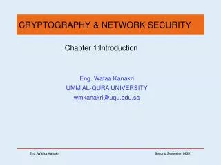CRYPTOGRAPHY &amp; NETWORK SECURITY