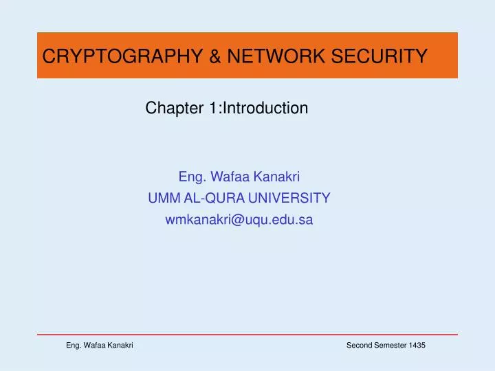 cryptography network security